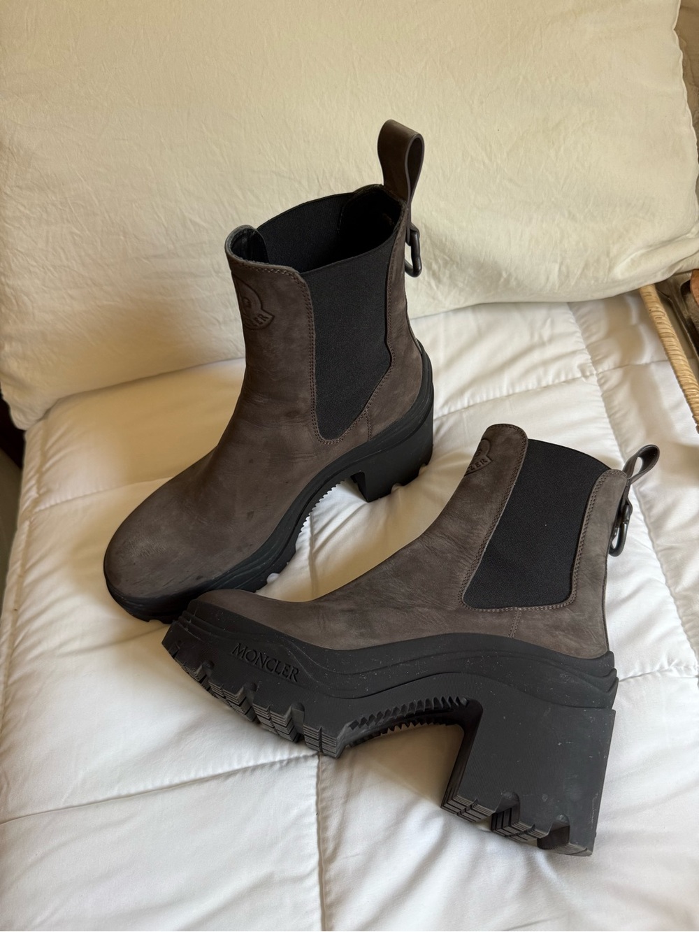 Moncler Gray Envile Chelsea Boots - Picture 2 of 14
